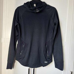 Under Armour Women Hoodie Turtle Neck Light Sweater Active Gym  Black XS